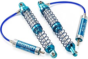 RXZIXYL Adjustable Oil Piggyback Shock Absorber 70-123mm with Remote Reservoir for 1/10 RC Crawler Axial SCX10 Wraith CAPRA RR10 TRX4 (123mm 2pcs)