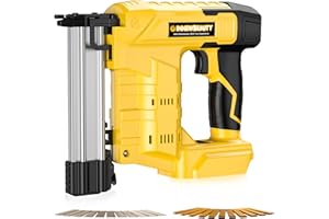 2 in 1 Cordless 18 Gauge Brad Nailer Compatible with Dewalt 20V(Not Include Battery), 2 Modes Electric Nail Gun/Staple Gun Ba