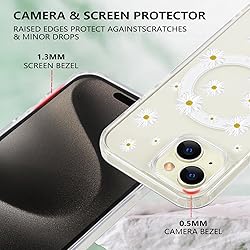 Tcaraersing Magnetic Clear Flower Case for iPhone