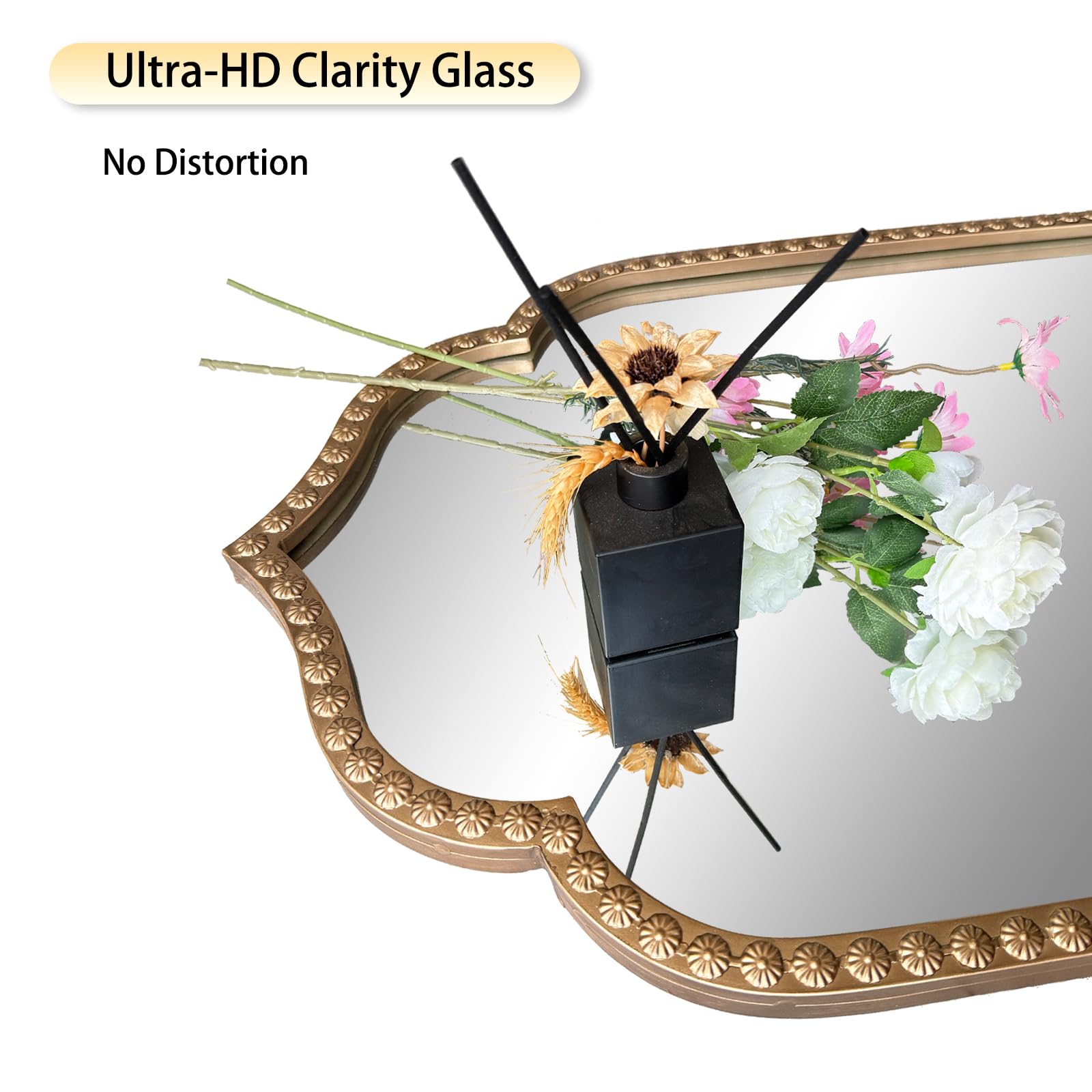 DAOYIJIAJU Large Gold Arched Mirror, 21