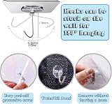 Pubiao Self Adhesive Hooks Heavy Duty Invisible 12 Pack for Kitchen Bath Hall view 4