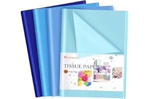 NACHLYNN Lot de 54 feuilles de papier de soie bleu - 35,6 x 50,8 cm - Pour loisirs créatifs, Pâques, remise de diplôme, maria