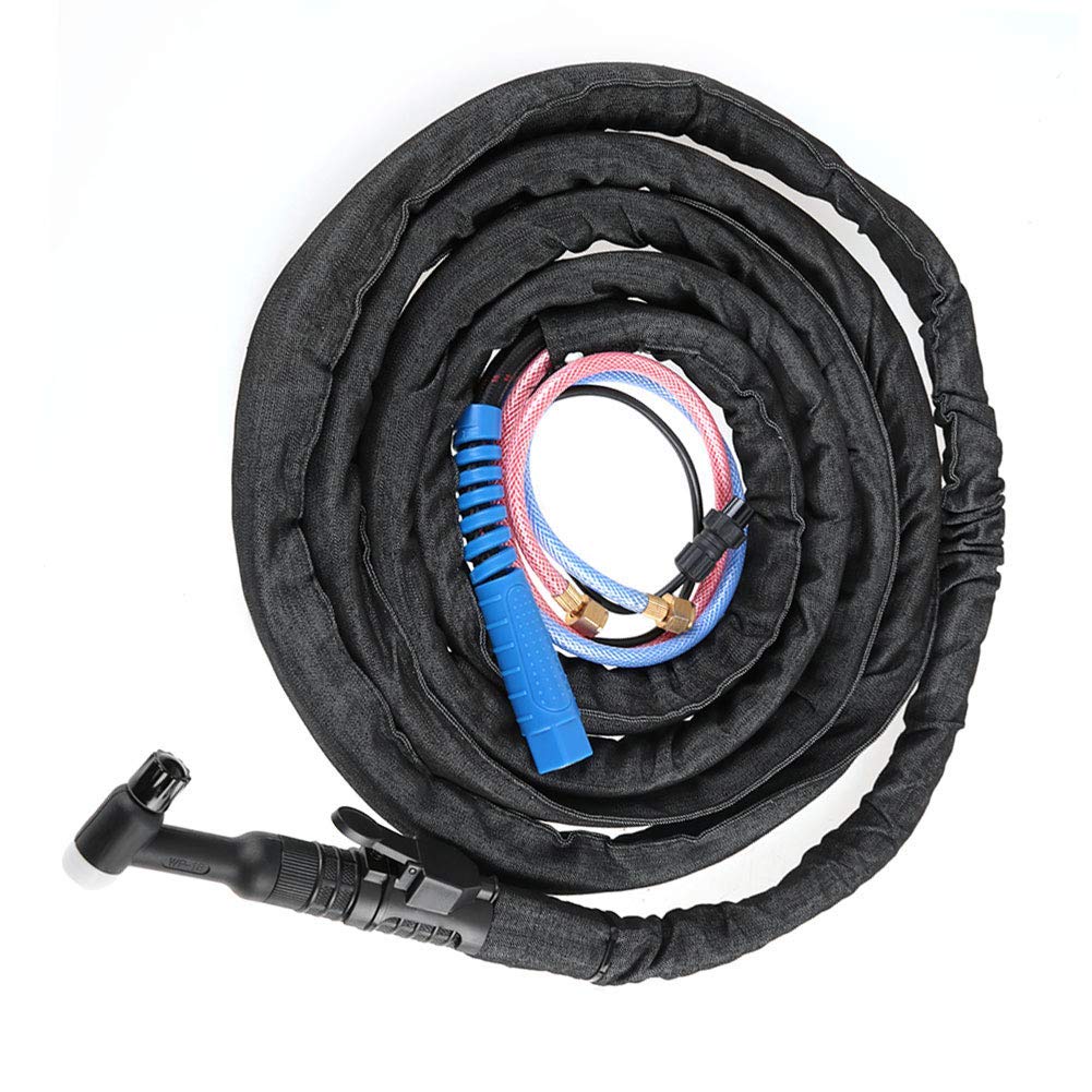 Tig Welding Torch Water Cooled Agon Arc Nut Connector with 4m / 8m Cable and Denim Cover 350A(4m)