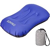 SUNYAO Ultralight Inflatable Camping Pillows - Compressible, Compact, Inflatable, Comfortable, Ergonomic Pillow for Neck &amp; Lumbar Support While Camping,Backpacking,Hiking