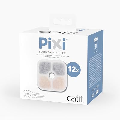 Catit PIXI Replacement Water Fountain Filter Cartridges 12 Pack