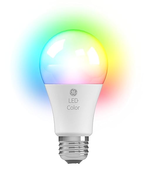 GE LED+ COLOR CHANGING LED LIGHT BULBS WITH REMOTE, 9.5W, NO APP OR WI-FI REQUIRED, A19 (1 PACK)