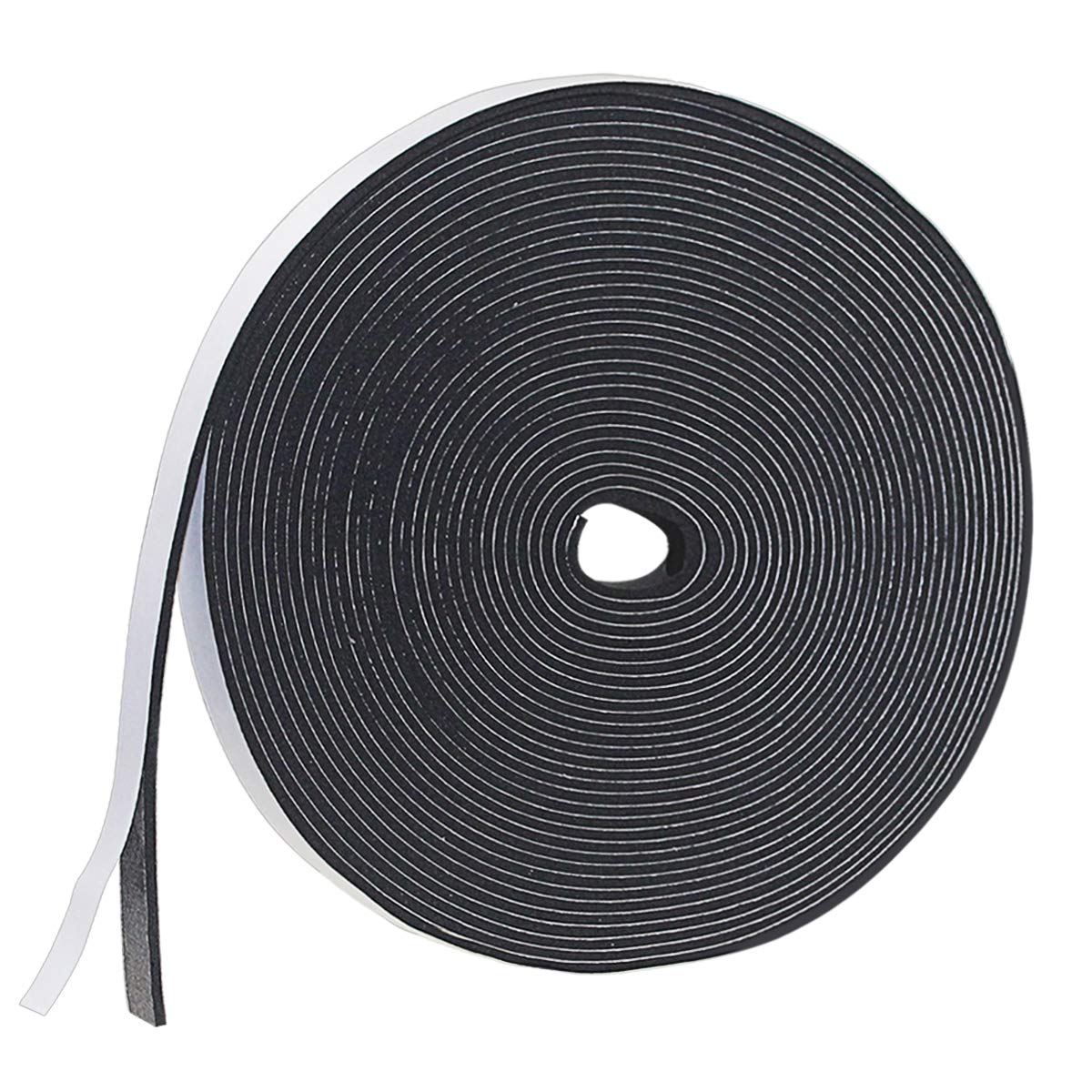 Storystore Foam Insulation Tape Self Adhesive, 12mm(W) X3mm(T) X15M(L) Weather Strip Foam Tape, Door Window Draught excluder, Door Insulation Strip, Soundproof, Anti-Collision, Shockproof