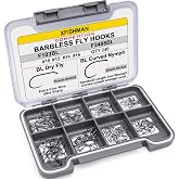 Fly-Hooks-for-Fly-Tying-Dry-Wet-Barbless-BL-Nymph-Flies Curved Czech Scud Fishing Hooks 10# ~16# Assortment Pack of 100-240 Hooks with Box