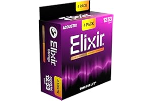 Elixir Strings, Acoustic Guitar Strings, 80/20 Bronze with NANOWEB Technology, Longest-Lasting Bright and Focused Tone with C