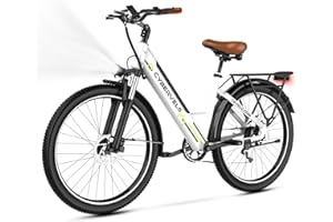 Cybervelo 1000 Peak Electric Bike for Adults,up 80 Miles Removable Battery Ebike, 26" Electric E Bike with 7-Speed,Adult Electric Bicycles for Commute Beach Snow Womens All Terrain