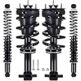 PM Auto Set of 4 Front Quick Complete Strut-Coil Spring Assembly-Rear Complete Shock Absorber Kit For 2014-2018 Chevrolet Silverado 1500 RWD