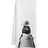 WOTYPU Penguin Gift Hand Towels for Bathroom, Penguin Lover Gifts, Funny Marine Bird Decorative Hand Towels for Kids Guest Bathroom Washroom Power Room Vanity Half Bath, 16x24 Inch