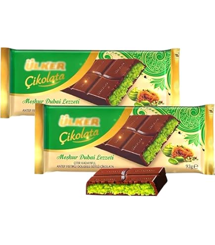 Amazon.com : Dubai Chocolate - Milk Chocolate With Pistachio, 93