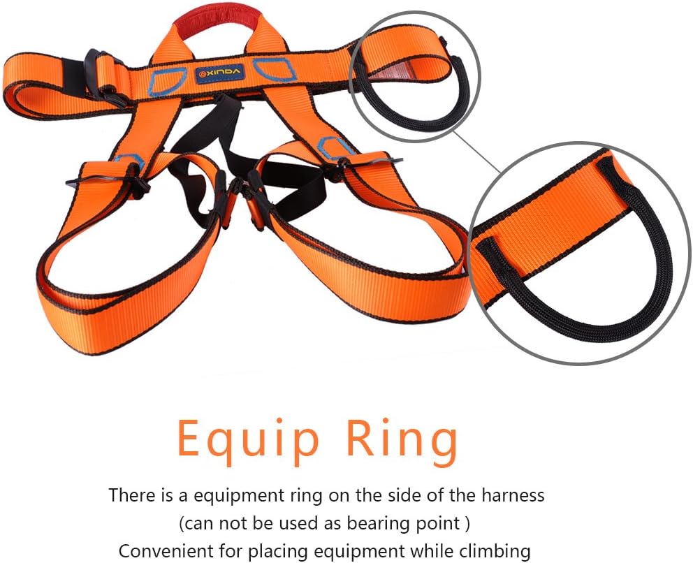 UCEC Climbing Harness Safe Seat Belt, for Fire Rescue, High Altitude Rock Climbing, Rappelling Equipment, Half Body Guard Protect, Pack of 1(Orange) : Sports & Outdoors