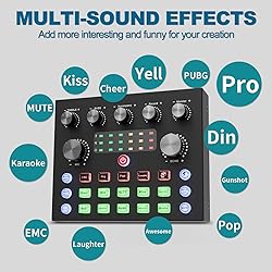 Podcast Equipment Bundle, Audio Mixer with Voice