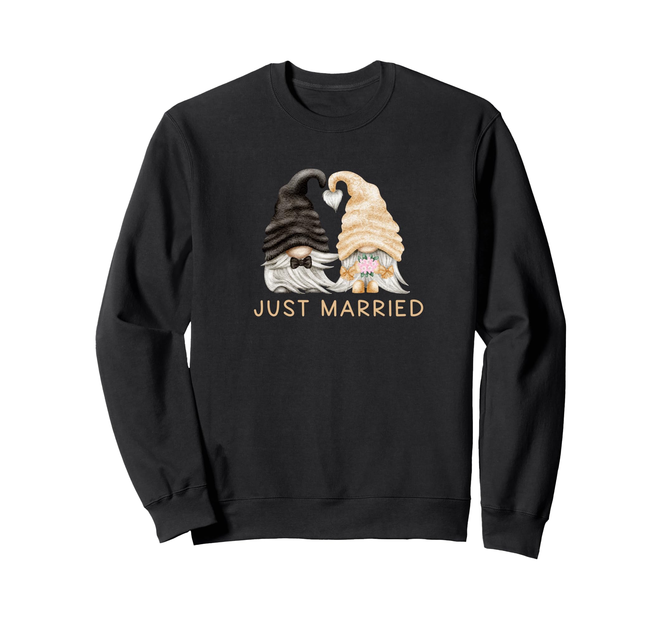 Just married Bride and Groom Gnome Sweatshirt