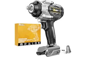 Cordless Impact Wrench 1/2 inch Compatible with Dewalt 20V Battery, 1000FT-LBS 1360N.m Brushless Impact Gun 2300RPM High Torq