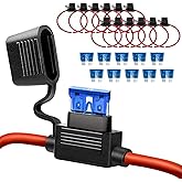 10 Pack 14 AWG Inline Fuse Holder - 12V-DC ATC/ATO 14 Gauge Fuse Holder for 15A Blade Fuse