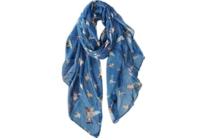 GERINLY Scarfs for Women Lightweight Floral Birds Print Cotton Scarves and Wraps for Summer Shawl
