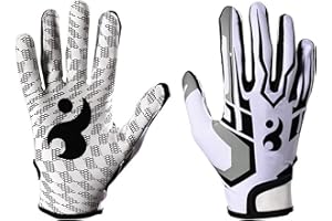 Non Slip Full Finger Sports Gloves, Silicone and Polyurethane Fiber Bowling Glove, Breathable Batting Gloves for Football, Ru