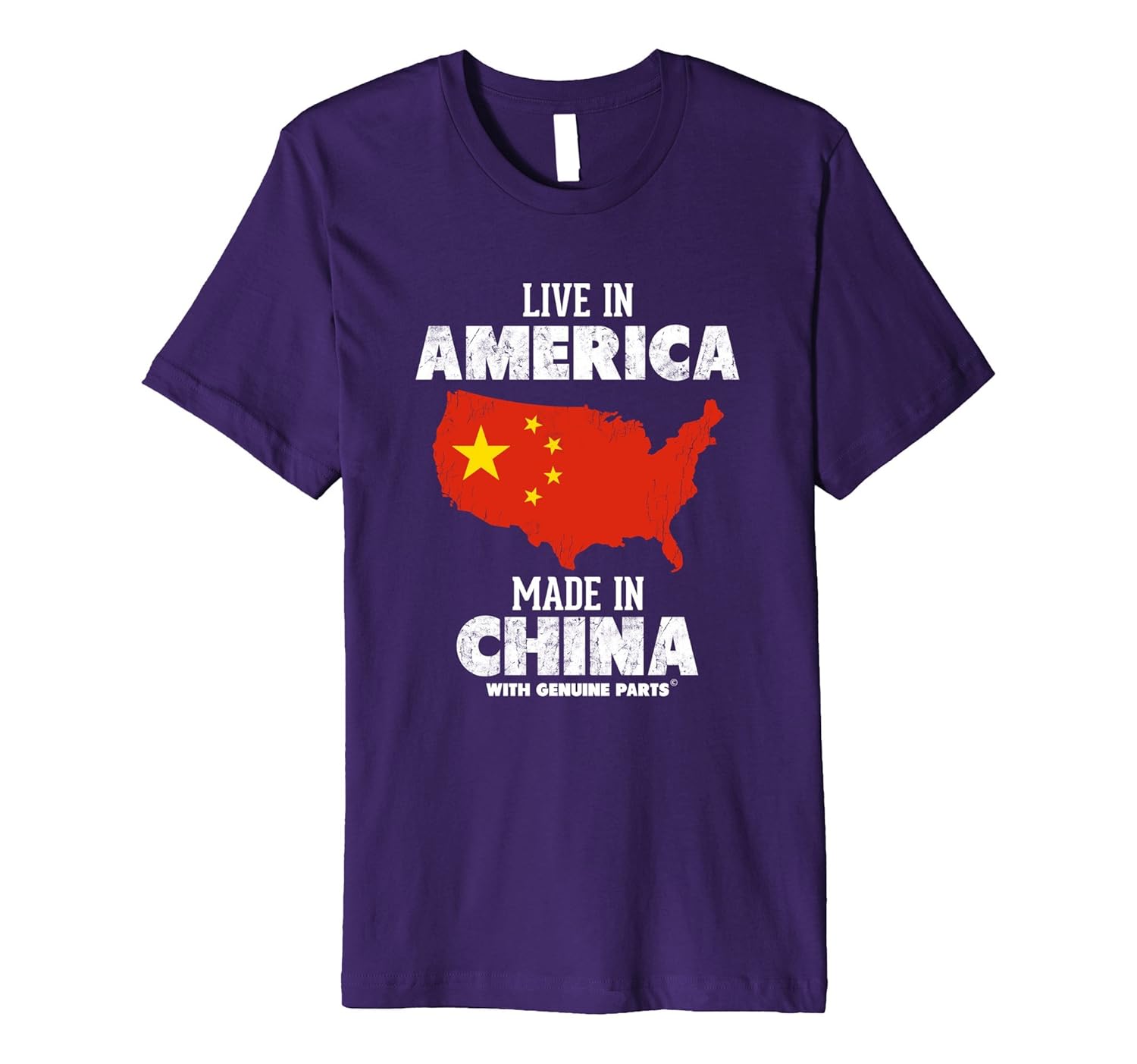 Live in America, Made in China! Chinese Pride PREMIUM Tee-ANZ