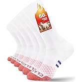 Merino Wool Thermal Socks for Men Women, Cushioned Performance Sport Socks for Hiking,Cycling,Work,Ski 3 Pairs