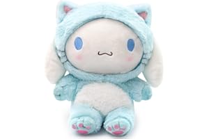 MAIKERRY Cinnamoroll Plush Doll 8", Super Lovely Kitty My Melo Anime Plush Figure Toy, Cute Stuffed Animal Pillow, Perfect Cartoon Theme Party Favor for Girls Boys Children Fans Birthday Easter Gift, Blue