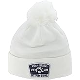Penn State Nittany Lions NCAA Officially Licensed Pom Beanie Patch Switchback White