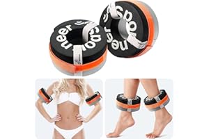 Foam Aquatic Cuffs Exercise Equipment: Sportneer Water Aerobics Float Ring with Adjustable Webbing Pool Exercise Workout Set Water Ankle Ring