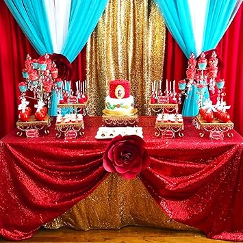 Amazon Com Soardream 60x102inch Sequin Overlays Tablecloth