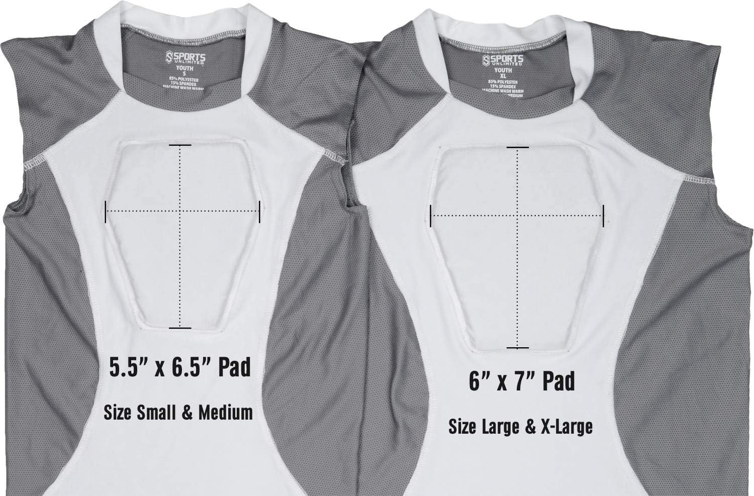 Sports Unlimited Diamond Shield Youth Baseball Sternum Guard Shirt : Sports & Outdoors