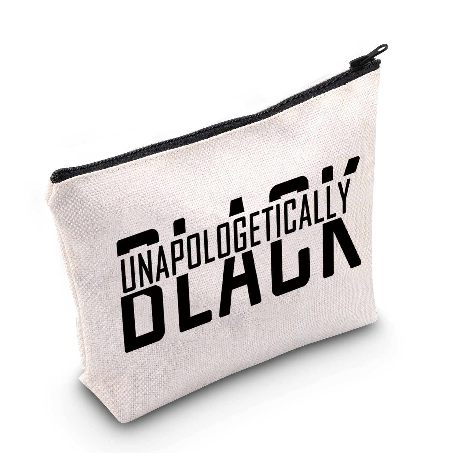 LEVLO Unapologetically Black Makeup Bags African People With Melanin Black Pride Gift For Educated African American Woman Christmas Gift, Unapologetically Black