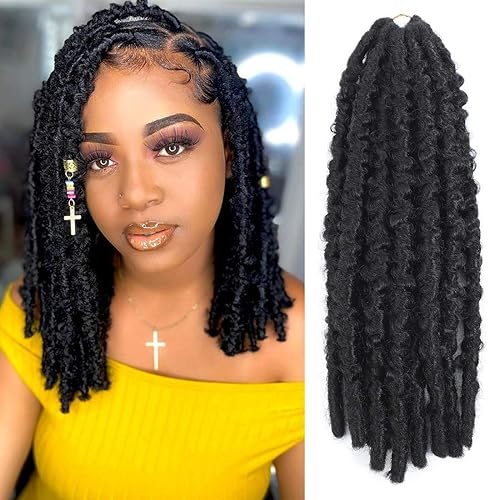 6Packs Butterfly Locs Crochet Hair 12 inch Handmade Butterfly Faux