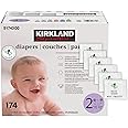 Kirkland Signature Diapers Size 2 (12lbs - 18 lbs) 174 Count W/ Exclusive Health and Outdoors Wipes