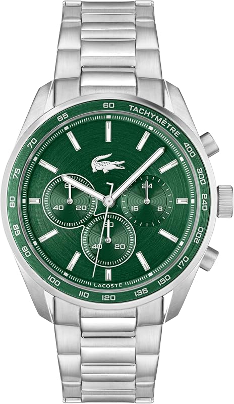 Reloj Cronógrafo de Cuarzo para Hombre Colección Boston con Correa de Acero Inoxidable Plateada - 2011346