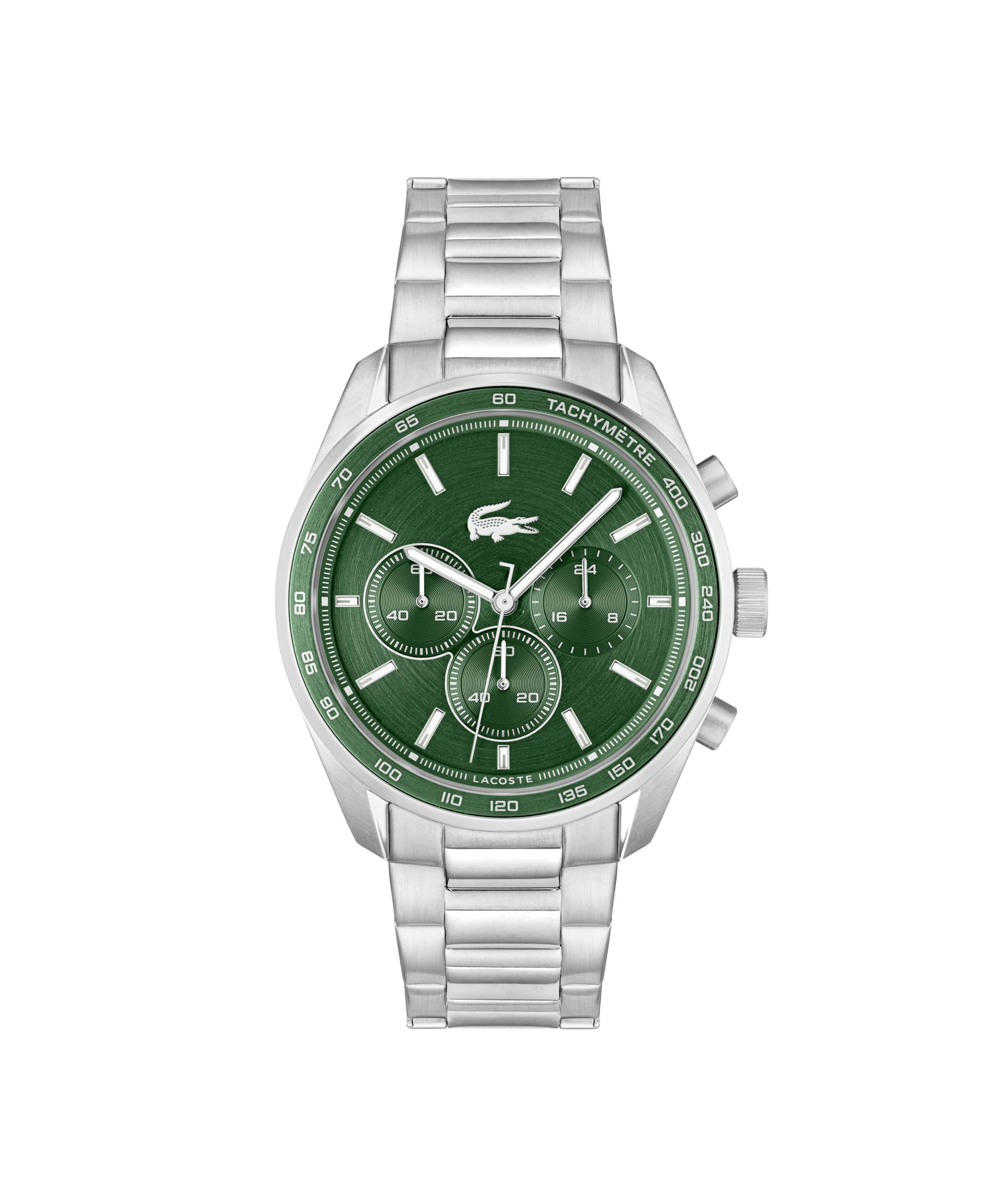 Lacoste Boston Men’s Chronograph Watch, Stainless Steel Wristwatch, Water Resistant up to 5 ATM/50 Meters, Classic Watch for Men, 42mm