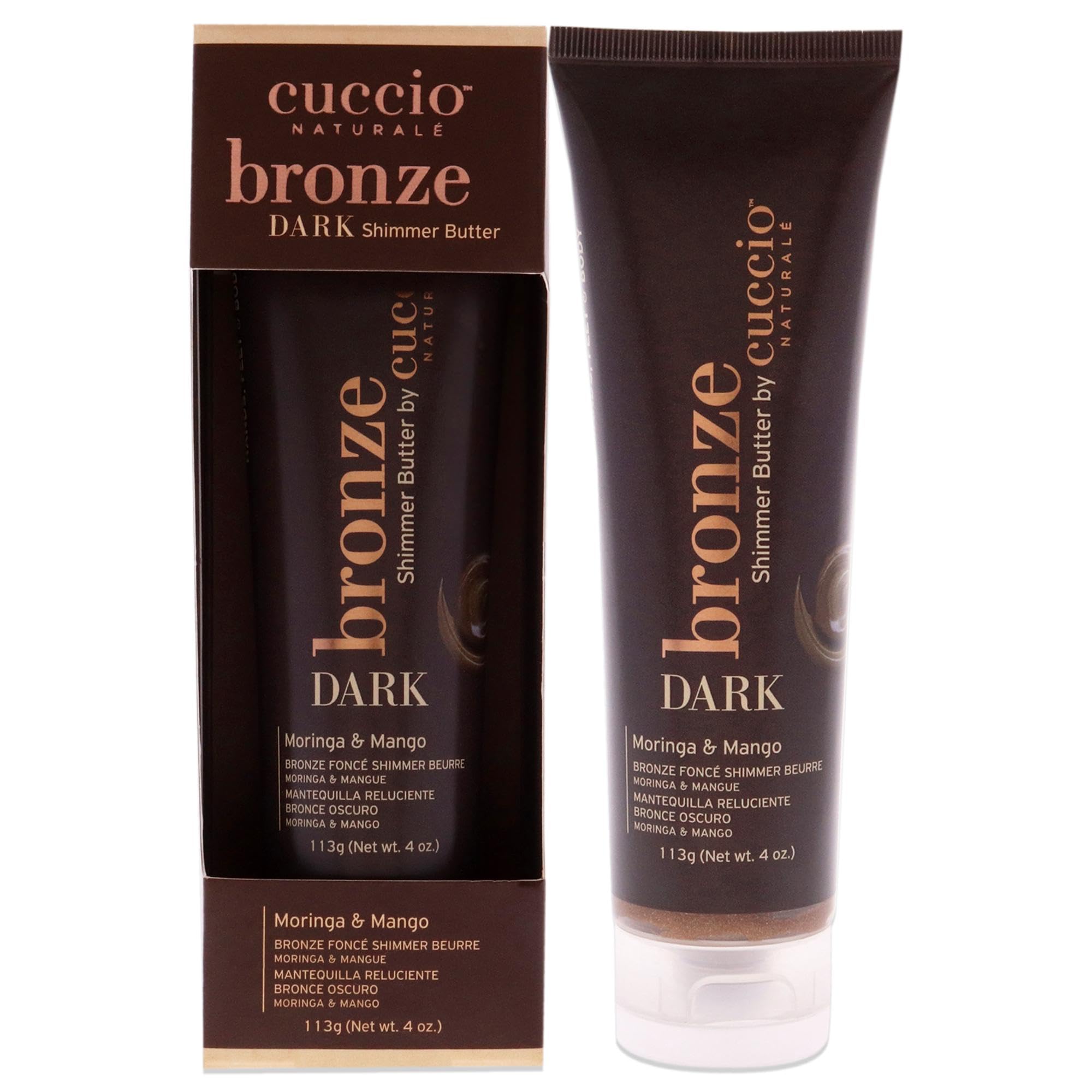 Cuccio - Bronze Dark Shimmer Butter - Moringa and Mango - for Women - Bronzer - 4 oz