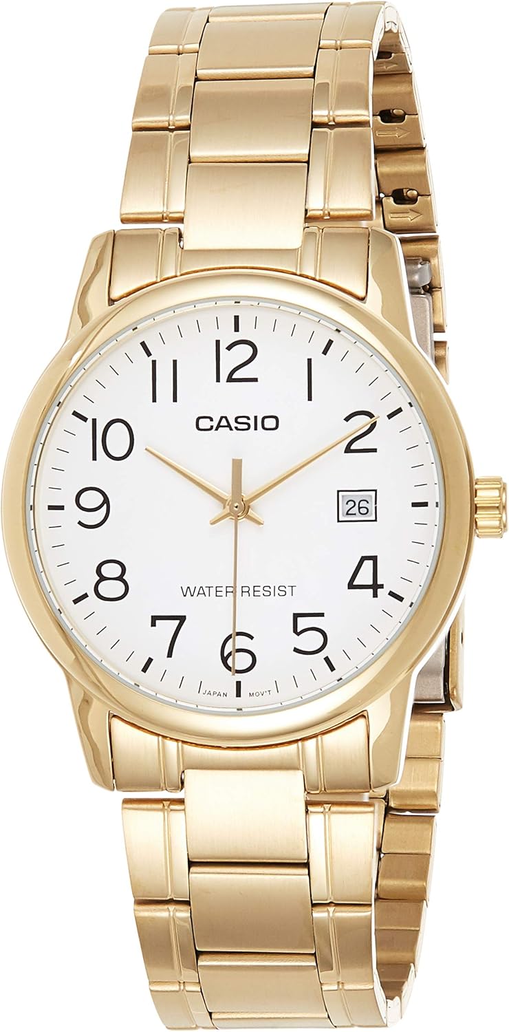 Casio Men's MTPV002G7B2 Gold StainlessSteel Quartz Fashion Watch