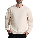 Mlgaril Men's Crewneck Sweatshirts Long Sleeve Pullover Crew Neck Sweatshirt Geometric Texture Casual Sweat Shirt