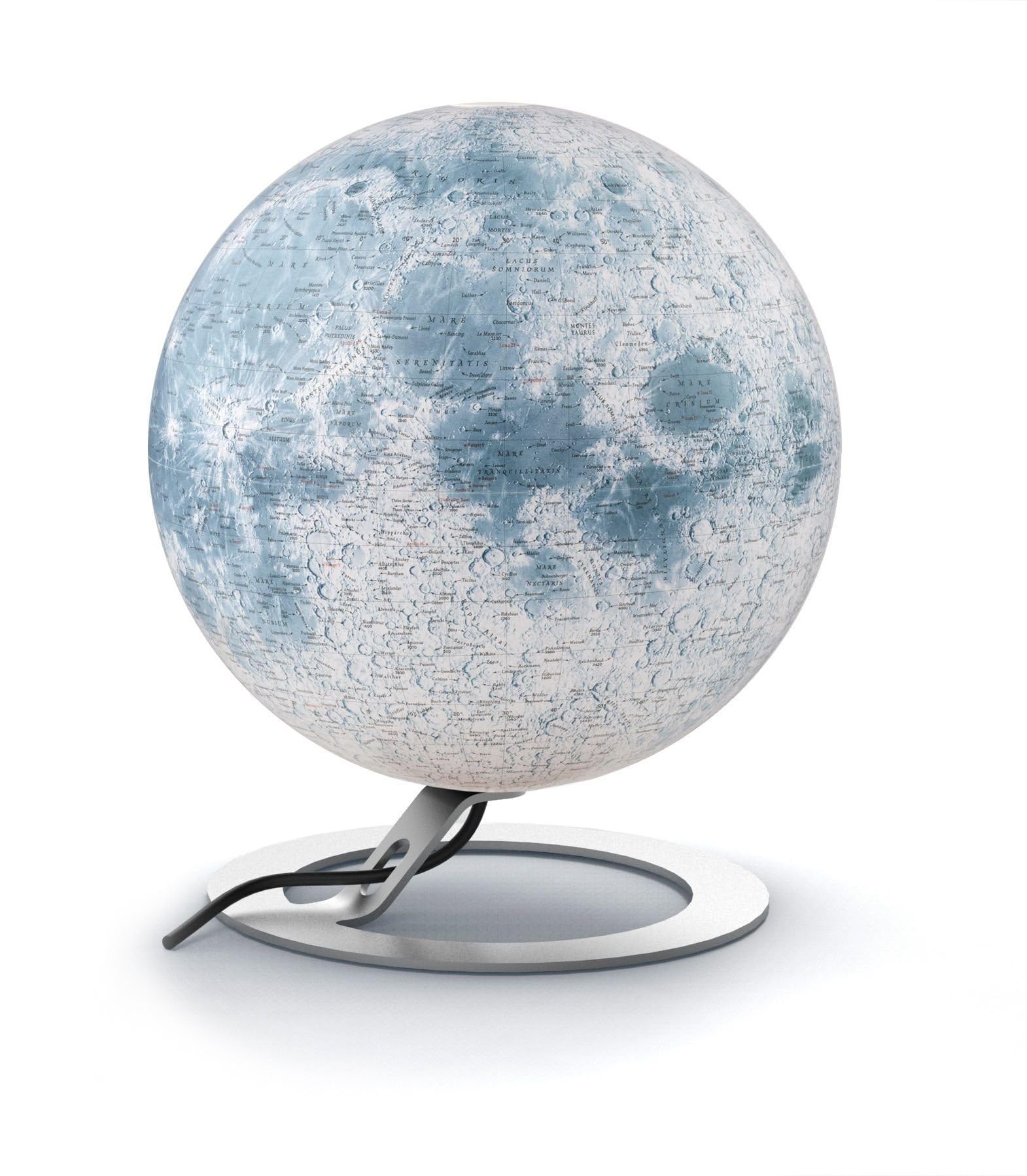 National Geographic 8007239977211 30 cm The Moon Illuminated Globe, White