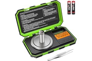 (Upgraded) AMIR Professional Digital Milligram Scale, 50g Max High Precision Pocket Sized Jewelry Scale, Electronic Smart Sca