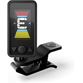 D'Addario Eclipse Rechargeable Headstock Clip-On Guitar Tuner, Black | Rechargeable Eclipse clip-on tuner provides accurate tuning, USB-C charging, clear visibility, and reliable performance.