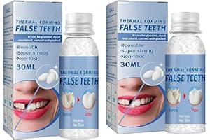 Tooth Filling Repair Kit, 60ml Tooth Repair Granules, Temporary Teeth Filling Kit, Moldable Fake Teeth for Temporary Teeth Mi