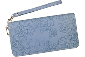 AdiStylinno Wallets for Women, Large Capacity Leather Long Wristlet Wallet Ladies Credit Card Holder Clutch Purse for Travel