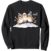Cute Singing Winter Sparrows, Songbird Lover Sweatshirt