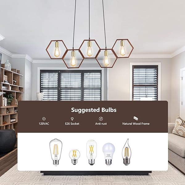 FANG YAN MEI FARMHOUSE KITCHEN ISLAND LIGHT FIXTURES,5-LIGHT DINING ROOM LIGHT FIXTURES OVER TABLE, INDUSTRIAL PENDANT LIGHTS LINEAR CHANDELIERS FOR DINING ROOM KITCHEN ISLAND