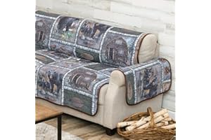 BLACK FOREST DECOR Bear Cabin Scenes Loveseat Cover