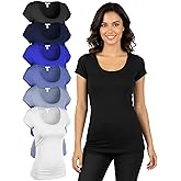 Emmalise Women T-Shits Scoop Neck Short Sleeves Tops Value Six Pack