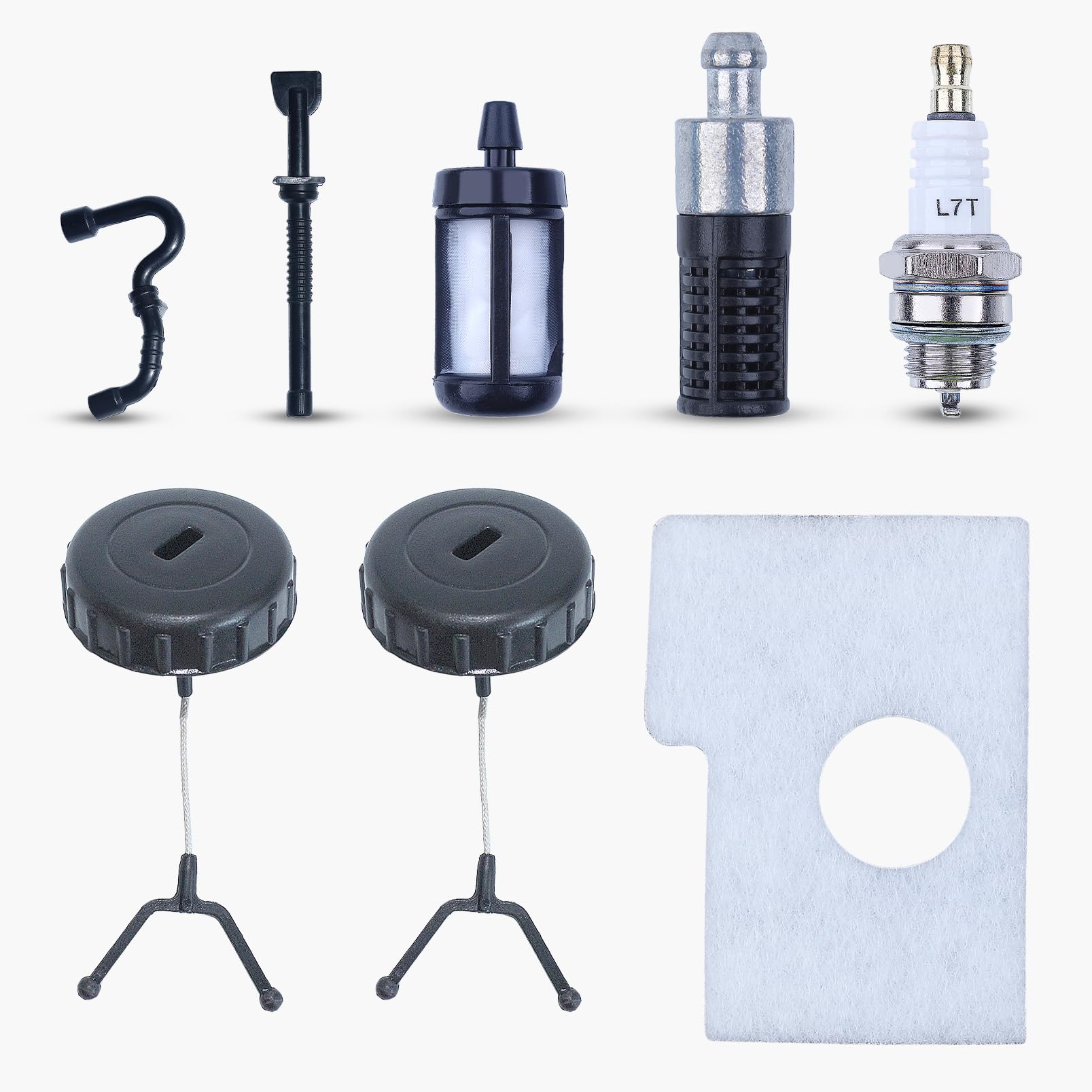 Haishine Fuel Cap Air Fuel Filter Hose Kit for STIHL MS180 MS170 018 017 Chainsaw Parts with Spark Plug Oil Line Filter