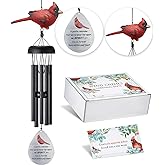 Memorial Wind Chimes for Outside,Cardinal Wind Chimes for Loss of Loved One,Sympathy Wind Chime,Memorial Gifts for Loss of Mother,Sympathy Gifts for Loss of Dad,Windchimes in Memory of a Loved One
